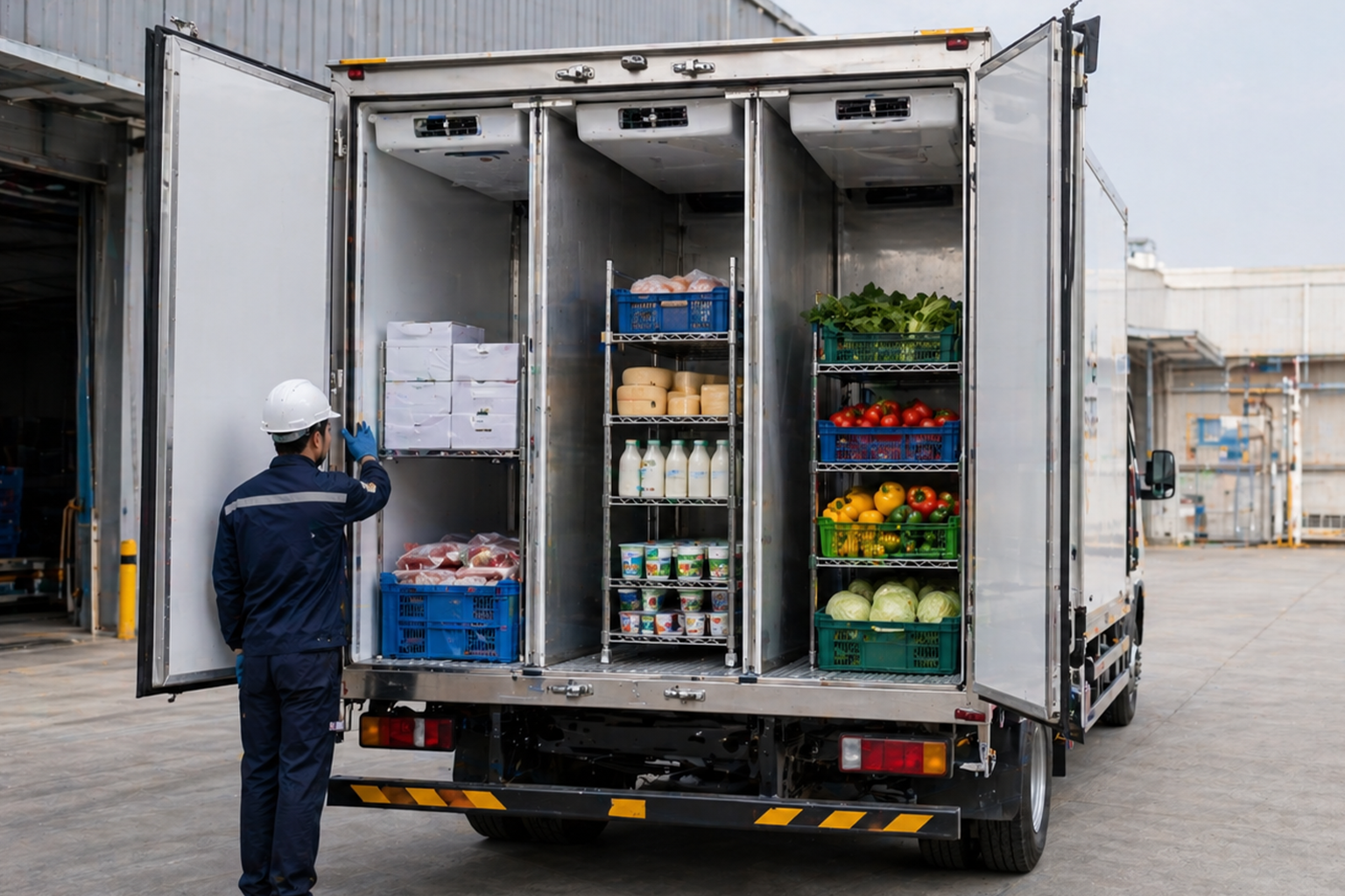 clinical supply chain using refrigerated truck